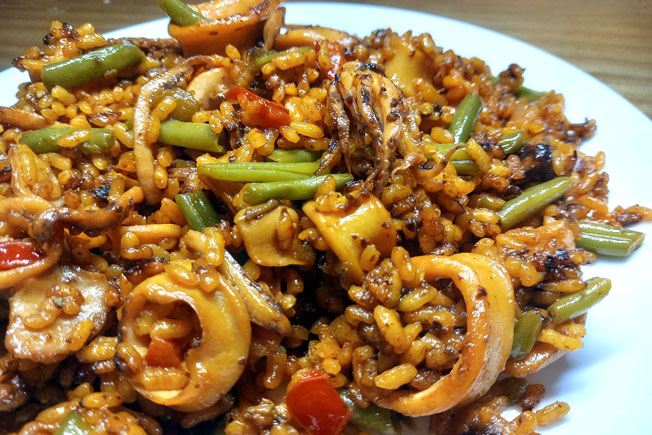 Arroz con calamares